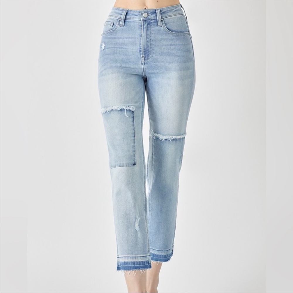 NWT Risen High Rise Crop Straight Jeans Size 3